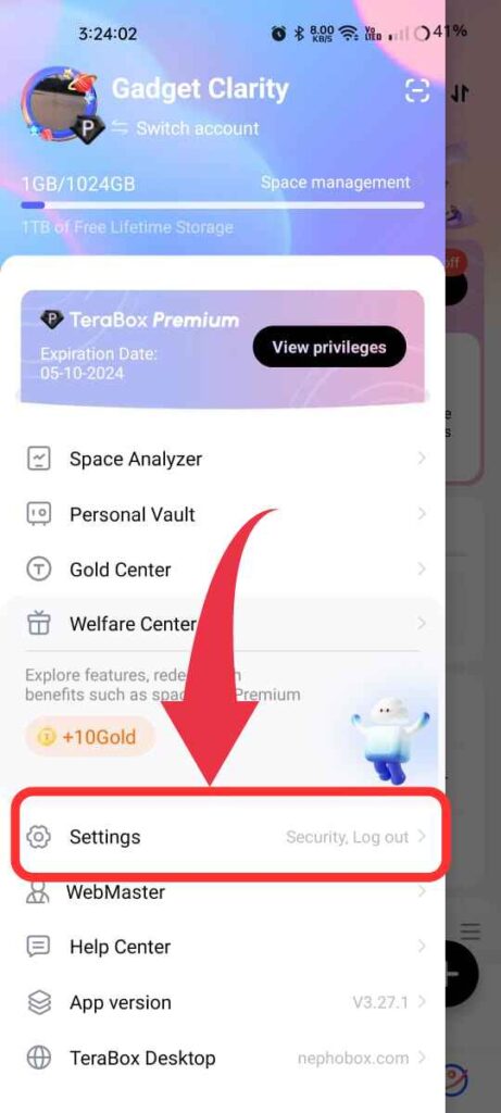 Terrabox Profile Section