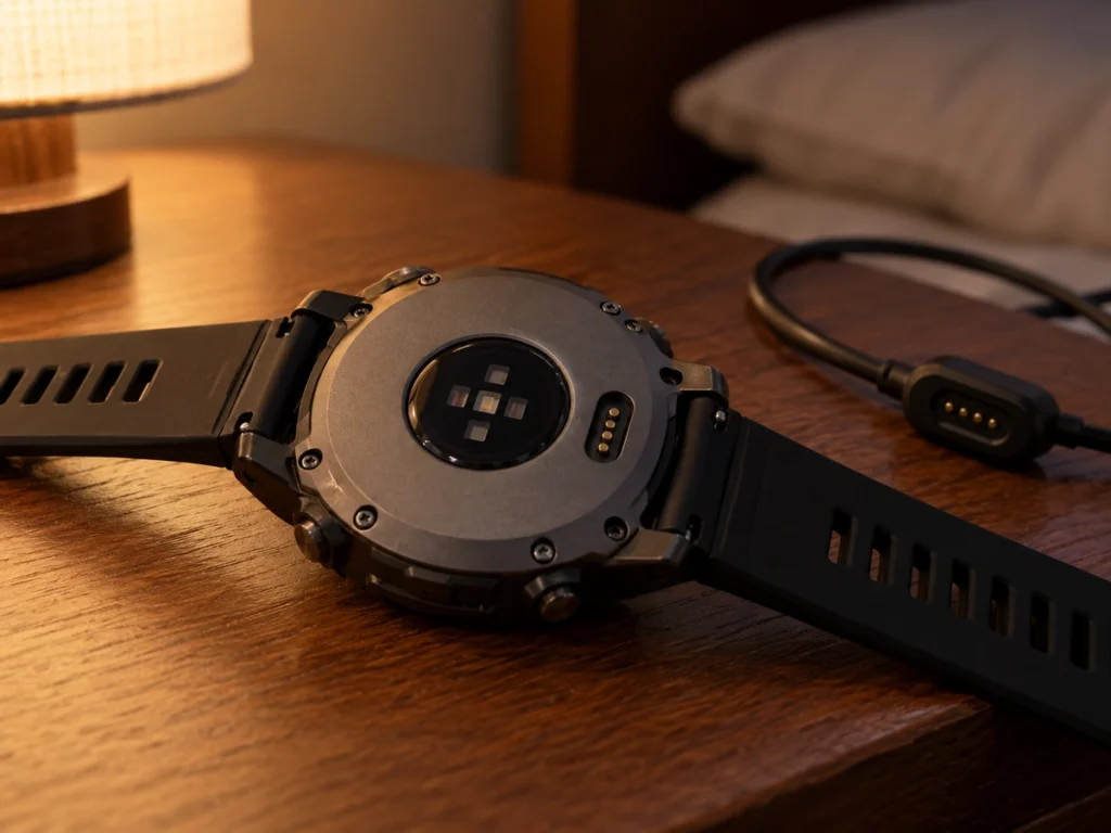 A Dark Fenix 8 Heart Rate Sensor After Software 23.39